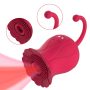 Rose Flirt Vibrating Egg with Suction Pulse Vibration Masturbator Adult Toy