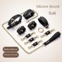 SM Training Toys Silicone Handcuffs Collar Ball Gag Restraint Set Erotic Bondage Set