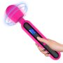 Liquid Crystal AV Wand Silicone Rechargeable Vibrator 10 Vibration Modes, 4 Speed Settings Female Masturbator Adult Novelty Sex Toy